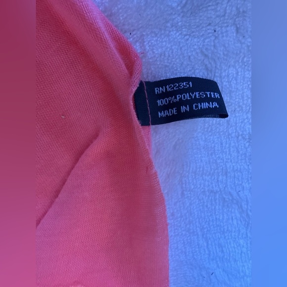 CORAL LARGE CRYSTAL HEART JEWEL SCARF - Picture 3 of 10